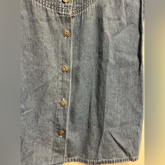 VTG Orvis Denim Short Sleeve Button-Up Top size small - Picture 4 of 7